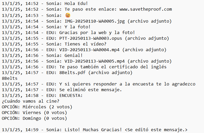 WhatsApp on .txt format