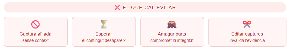El què cal evitar en la certificació de publicacions a xarxes socials