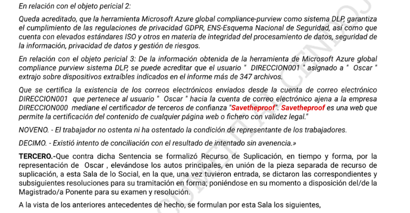 SaveTheProof se usó aquí para certificar la existencia y el contenido de los correos SaveTheProof se usó aquí para certificar la existencia y el contenido de los correos